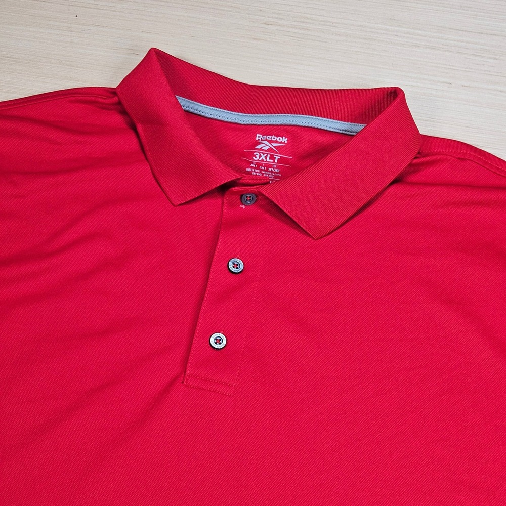 Reebok Speedwick Polo Mens 3XLT Red‎ Short Sleeve Active Golf Shirt DXGC4011
